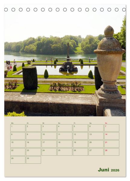 Produktbild: Schl&ouml;sser und G&auml;rten in England (Tischkalender 2026 DIN A5 hoch), CALVENDO Monatskalender