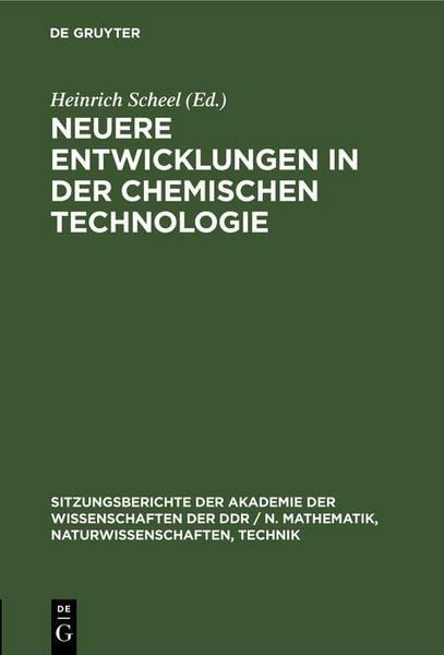 Produktbild: Neuere Entwicklungen in der chemischen Technologie