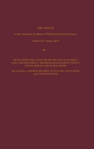 Produktbild: The Annals of the American Academy of Political and Social Science