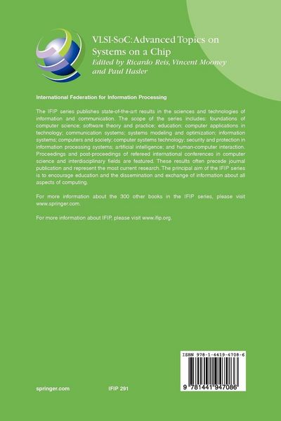 Produktbild: VLSI-SoC: Advanced Topics on Systems on a Chip