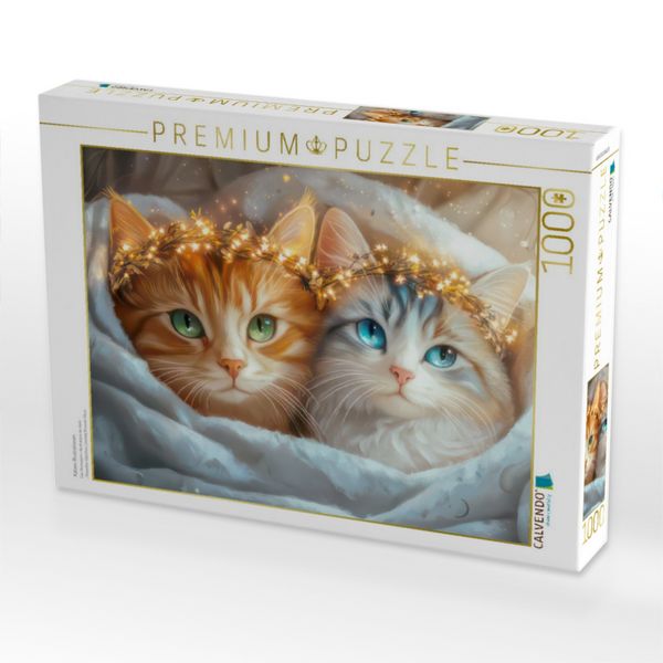 Produktbild: CALVENDO Puzzle Katzen Illustrationen | 1000 Teile Lege-Gr&ouml;&szlig;e 64x48cm Foto-Puzzle f&uuml;r gl&uuml;ckliche Stunden