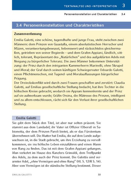 Emilia Galotti von Gotthold Ephraim Lessing - Textanalyse und