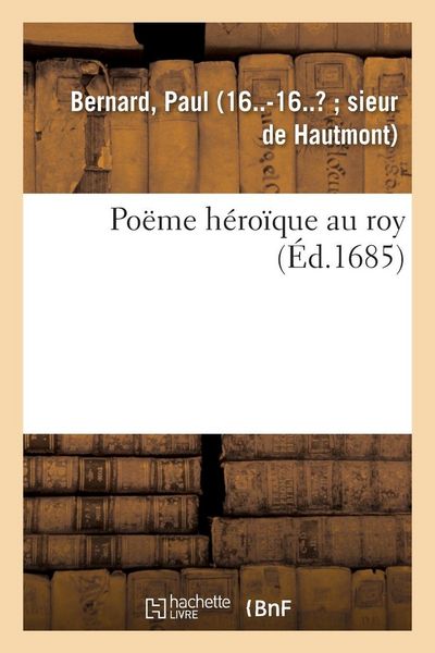 Produktbild: Po&euml;me h&eacute;ro&iuml;que au roy