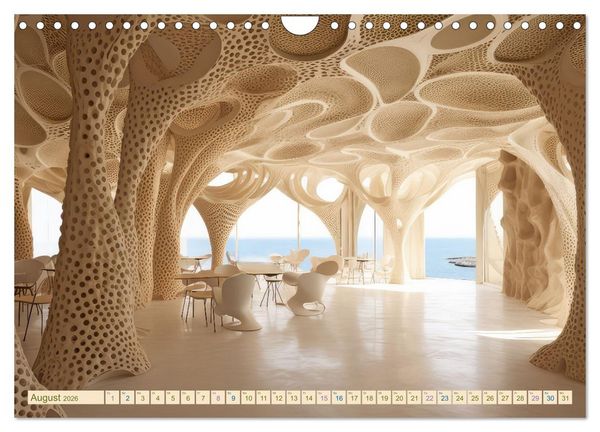 Produktbild: Exzentrische biomorphe Architektur (Wandkalender 2026 DIN A4 quer), CALVENDO Monatskalender