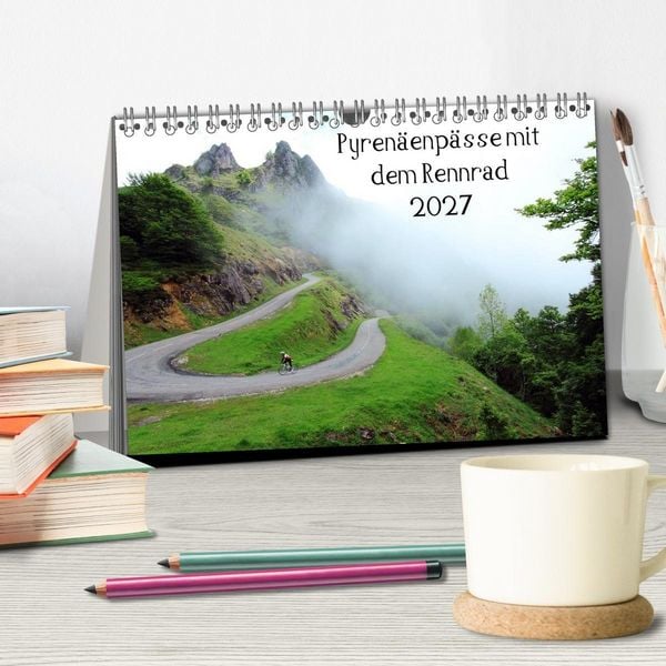 Produktbild: Pyren&auml;enp&auml;sse mit dem Rennrad 2027 (Tischkalender 2027 DIN A5 quer), CALVENDO Monatskalender