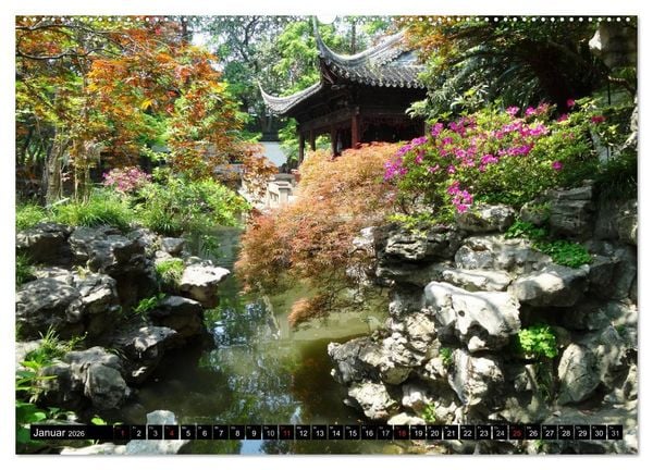 Produktbild: Im chinesischen Garten (Wandkalender 2026 DIN A2 quer), CALVENDO Monatskalender