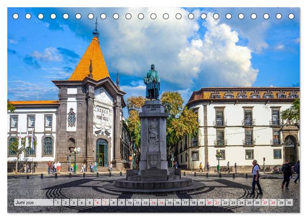 Produktbild: Madeira Die Stadt Funchal (Tischkalender 2026 DIN A5 quer), CALVENDO Monatskalender