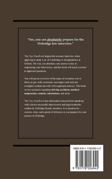 Produktbild: The Oxbridge Law Interview Tiny Handbook