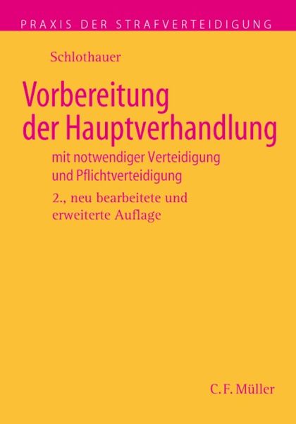 Produktbild: Vorbereitung der Hauptverhandlung