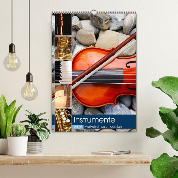 Produktbild: Instrumente - Musikalisch durch das Jahr (Wandkalender 2026 DIN A2 hoch), CALVENDO Monatskalender