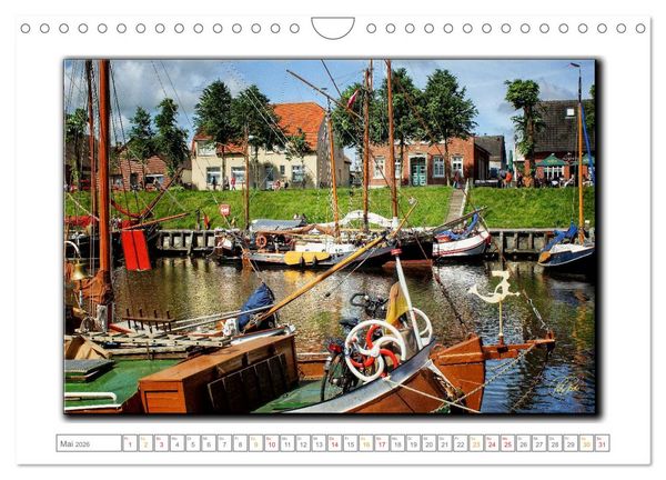 Produktbild: Ostfriesland - die bezaubernden alten H&auml;fen (Wandkalender 2026 DIN A4 quer), CALVENDO Monatskalender