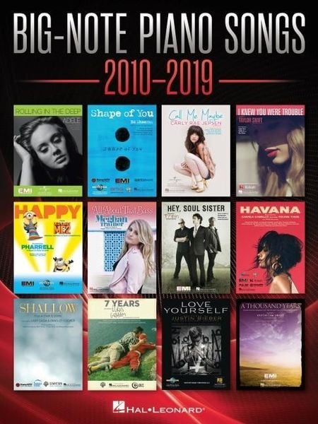 Produktbild: Big-Note Piano Songs 2010-2019 - Easy Piano Songbook with Large Notation and Lyrics