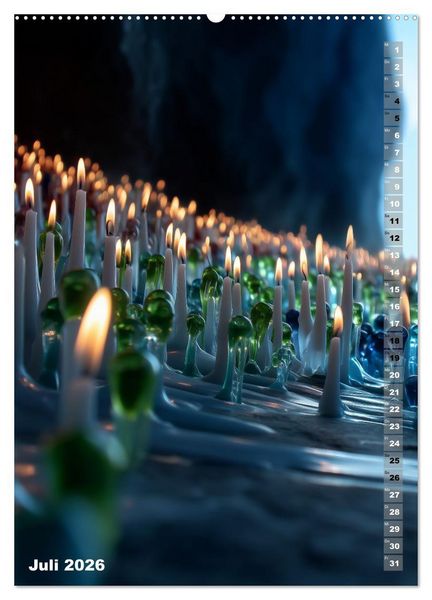 Produktbild: Kerzenwelt (Wandkalender 2026 DIN A2 hoch), CALVENDO Monatskalender