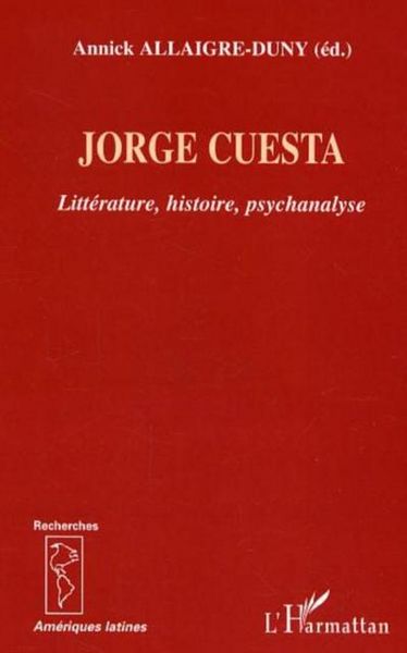 Produktbild: Jorge cuesta litterature histoire psycha