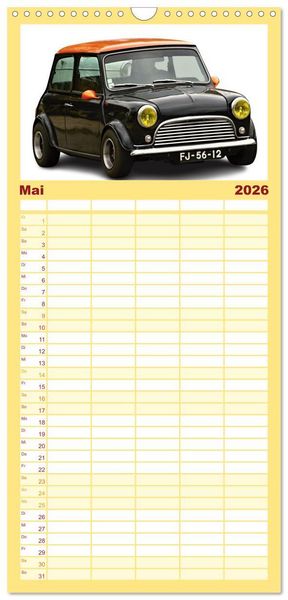 Produktbild: Familienplaner 2026 - Mein Autokalender mit 5 Spalten (Wandkalender, 21 x 45 cm) CALVENDO