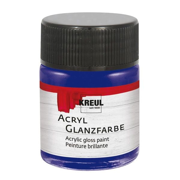 KREUL Acryl Glanzfarbe dunkelblau 50ml Glas