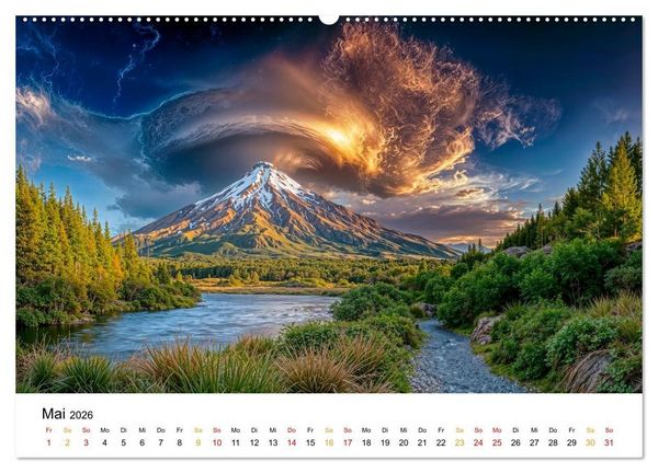 Produktbild: Neuseeland - Land der tausend Horizonte (Wandkalender 2026 DIN A2 quer), CALVENDO Monatskalender