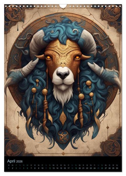 Produktbild: Sternzeichen Nordische Mythology (Wandkalender 2026 DIN A3 hoch), CALVENDO Monatskalender