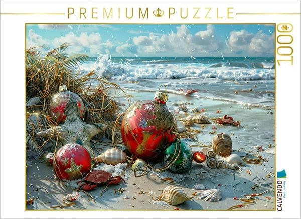 CALVENDO Puzzle Rote Weihnachtskugeln | 1000 Teile Lege-Größe 64x48cm Foto-Puzzle für glückliche Stunden