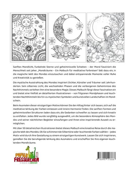 Produktbild: Mondtr&auml;ume - Ein Malbuch f&uuml;r meditative Farbreisen