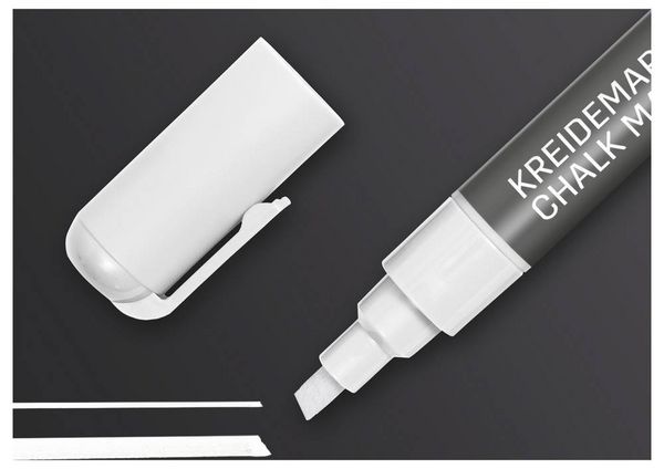 Produktbild: Sigel BA181 Kreidemarker Wei&szlig; 1 mm, 5mm N/A