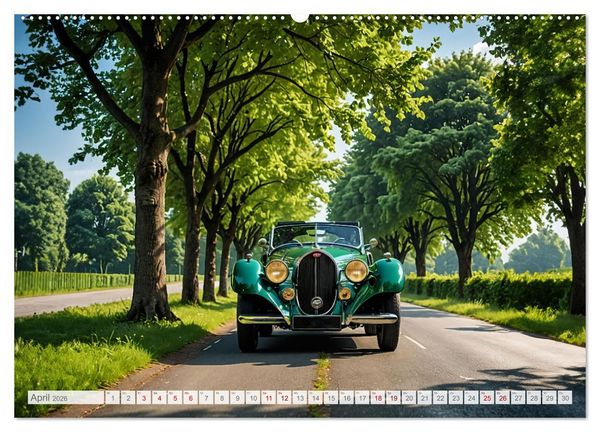 Produktbild: Virtual Classic Cars (hochwertiger Premium Wandkalender 2026 DIN A2 quer), Kunstdruck in Hochglanz