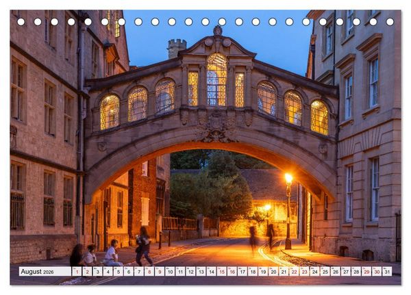 Produktbild: England - Oxford (Tischkalender 2026 DIN A5 quer), CALVENDO Monatskalender