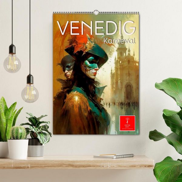 Produktbild: Venedig Karneval (Wandkalender 2026 DIN A2 hoch), CALVENDO Monatskalender