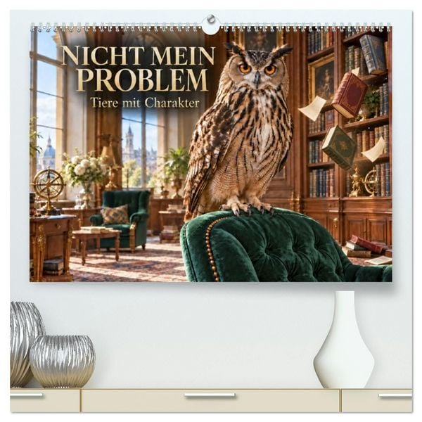 Produktbild: NICHT MEIN PROBLEM - Tiere mit Charakter (hochwertiger Premium Wandkalender 2027 DIN A2 quer), Kunstdruck in Hochglanz