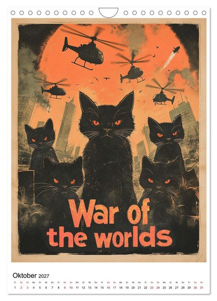 Produktbild: Gro&szlig;es Katzenkino (Wandkalender 2027 DIN A4 hoch), CALVENDO Monatskalender