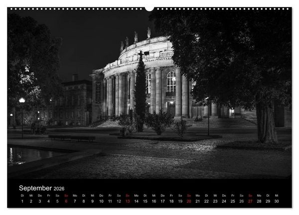 Produktbild: Stuttgart bei Nacht (Wandkalender 2026 DIN A2 quer), CALVENDO Monatskalender