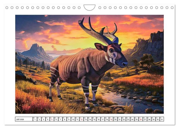 Produktbild: Eiszeitliche Tierwelt (Wandkalender 2026 DIN A4 quer), CALVENDO Monatskalender