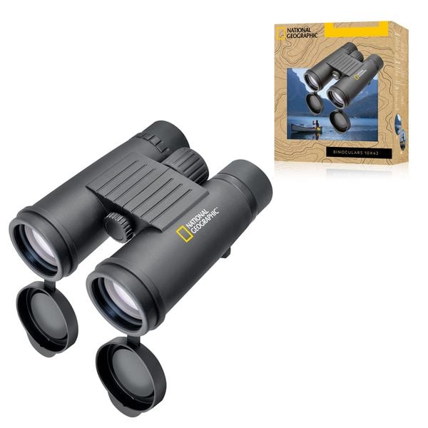 Produktbild: Bresser 13387 - NATIONAL GEOGRAPHIC Fernglas 10x42 wasserdicht, mit Schwimmgurt und Tasche