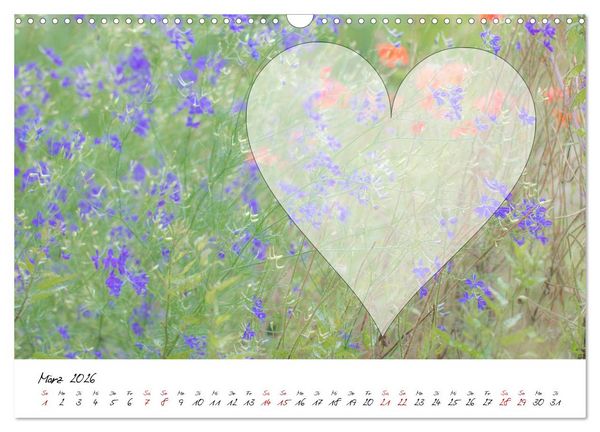 Produktbild: Blauer Bl&uuml;tentraum - Bastelkalender (Wandkalender 2026 DIN A3 quer), CALVENDO Monatskalender