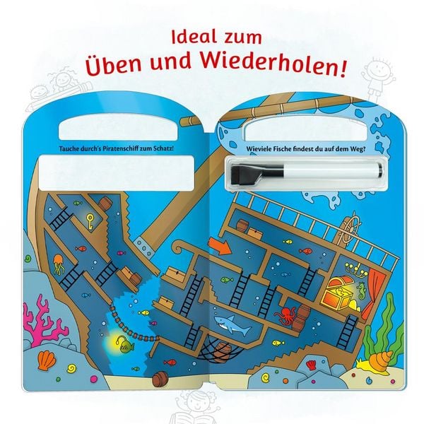 Produktbild: Tr&ouml;tsch Labyrinthe Schreib und Wisch Weg mit Stift