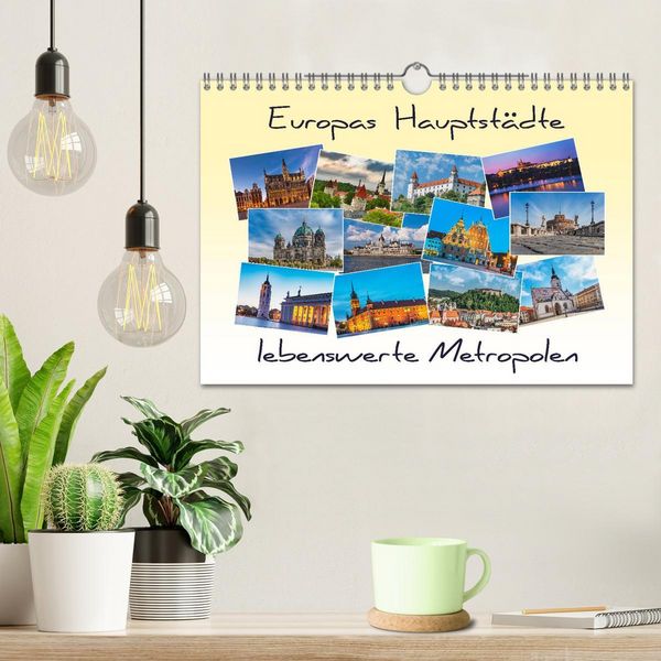 Produktbild: Europas Hauptst&auml;dte &ndash; lebenswerte Metropolen (Wandkalender 2026 DIN A4 quer), CALVENDO Monatskalender