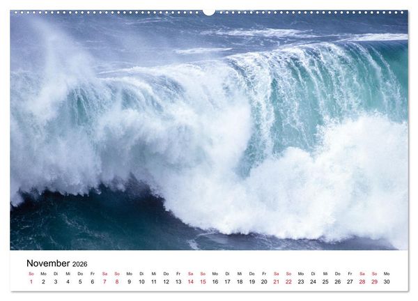 Produktbild: Naturschauspiel Wellen (hochwertiger Premium Wandkalender 2026 DIN A2 quer), Kunstdruck in Hochglanz