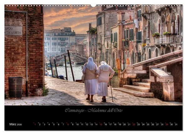 Produktbild: Venedig &ndash; La Serenissima (hochwertiger Premium Wandkalender 2026 DIN A2 quer), Kunstdruck in Hochglanz