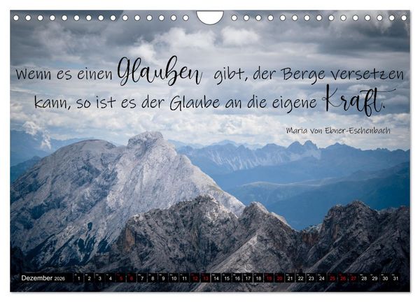 Produktbild: Bilder und Texte f&uuml;r die Seele (Wandkalender 2026 DIN A4 quer), CALVENDO Monatskalender