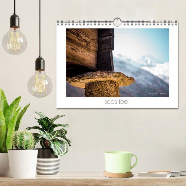Produktbild: saas fee (Wandkalender 2026 DIN A4 quer), CALVENDO Monatskalender