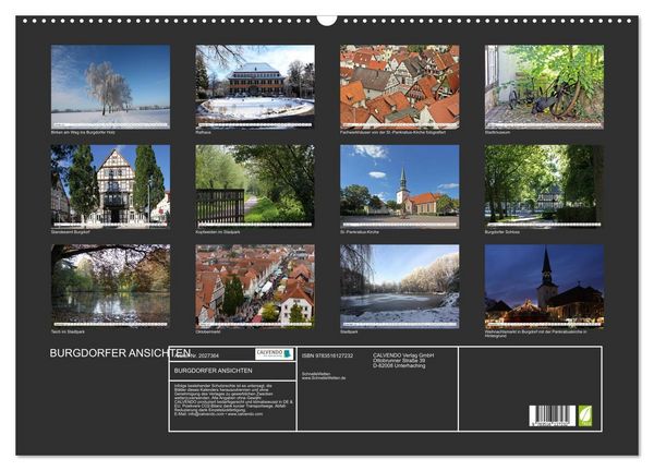 Produktbild: BURGDORFER ANSICHTEN (Wandkalender 2026 DIN A2 quer), CALVENDO Monatskalender
