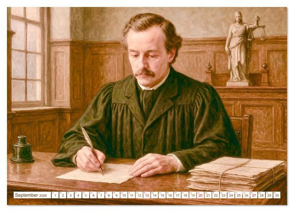 Produktbild: Theodor Storm. Sein Leben, seine Werke (hochwertiger Premium Wandkalender 2026 DIN A2 quer), Kunstdruck in Hochglanz