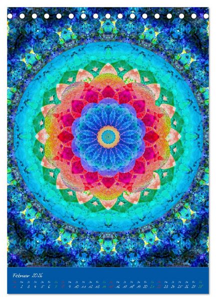 Produktbild: Bl&uuml;hende Mandalas (Tischkalender 2026 DIN A5 hoch), CALVENDO Monatskalender