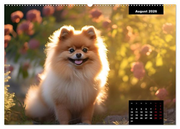 Produktbild: Zwergspitze - kleine Hunde, gro&szlig;e Pers&ouml;nlichkeiten (hochwertiger Premium Wandkalender 2026 DIN A2 quer), Kunstdruck in Hochglanz