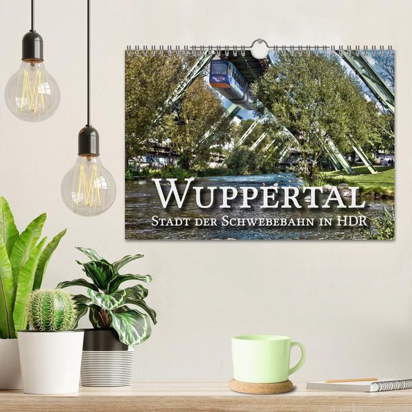 Produktbild: Wuppertal - Stadt der Schwebebahn in HDR (Wandkalender 2026 DIN A4 quer), CALVENDO Monatskalender