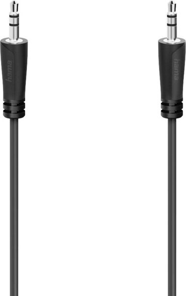 Hama 00205262 Klinke Audio Anschlusskabel [1x Klinkenstecker 3.5 mm - 1x Klinkenstecker 3.5 mm] 1.5 m Schwarz