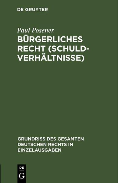 Produktbild: B&uuml;rgerliches Recht (Schuldverh&auml;ltnisse)