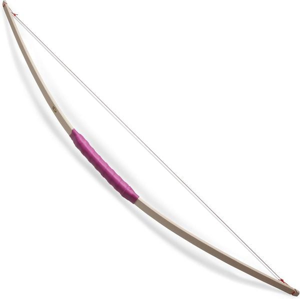Produktbild: BestSaller 1266 - Prinzessinnen-Bogen inkl. 3 Pfeilen, Eschenholz, 90cm, Holz-Bogen, Griff mit pinke Kunstlederwickelung