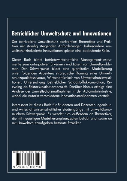 Produktbild: Betrieblicher Umweltschutz und Innovationen