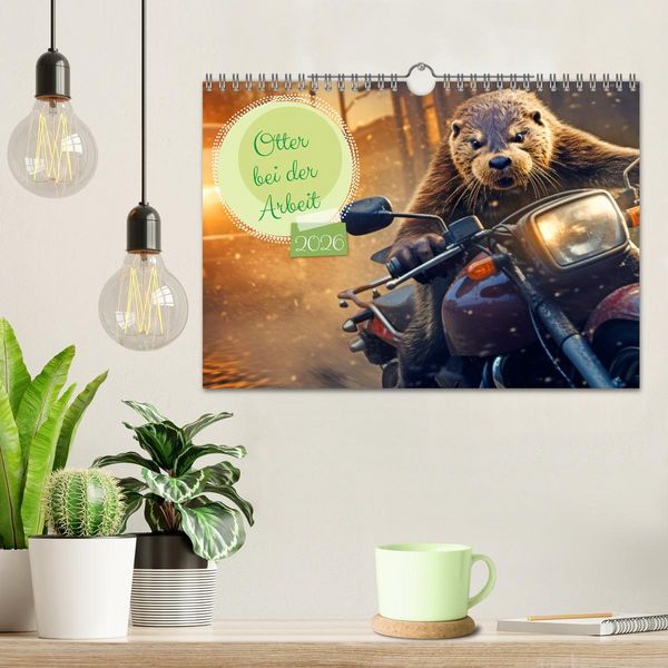 Produktbild: Otter bei der Arbeit (Wandkalender 2026 DIN A4 quer), CALVENDO Monatskalender